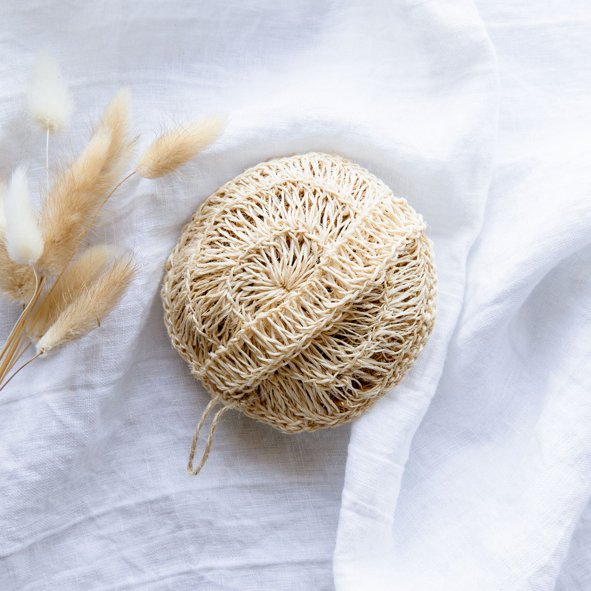 Agave & Vetiver Bath Scrub - Bath Scrubber, All Natural, Plastic Free, Compostable Agave & Vetiver circle loofah