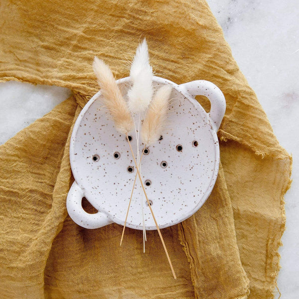 Soap & Brush Dish - Stoneware Soap Dish, Multiple Colors, Handmade in USA