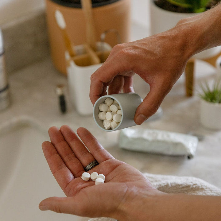 Toothpaste Tablets - Zero Waste Toothpaste - All-Natural, Plastic Free, Refillable, 62 ct.