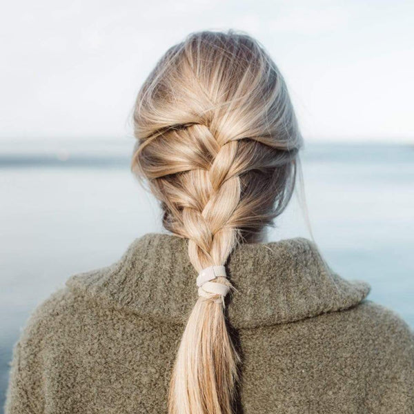 Plastic Free Organic Hair Ties - 6 Colors, Sustainable Hair Ties, Organic Cotton, Natural Rubber