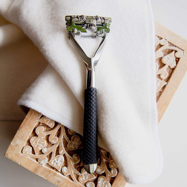 Grip Sleeve For Pivoting Head Stainless Steel Razor