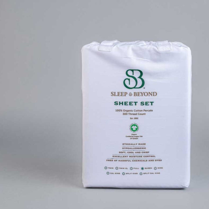 100% Organic Cotton Percale Sheet Set