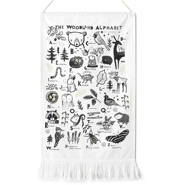 Wee Gallery, Inc. Woodland Alphabet Printed Tapestry
